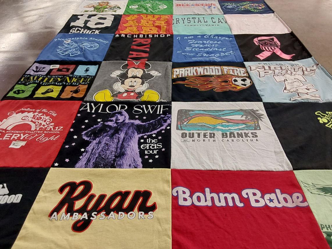 T-shirt quilt from philadelphia academy charter school by Colleen from PA