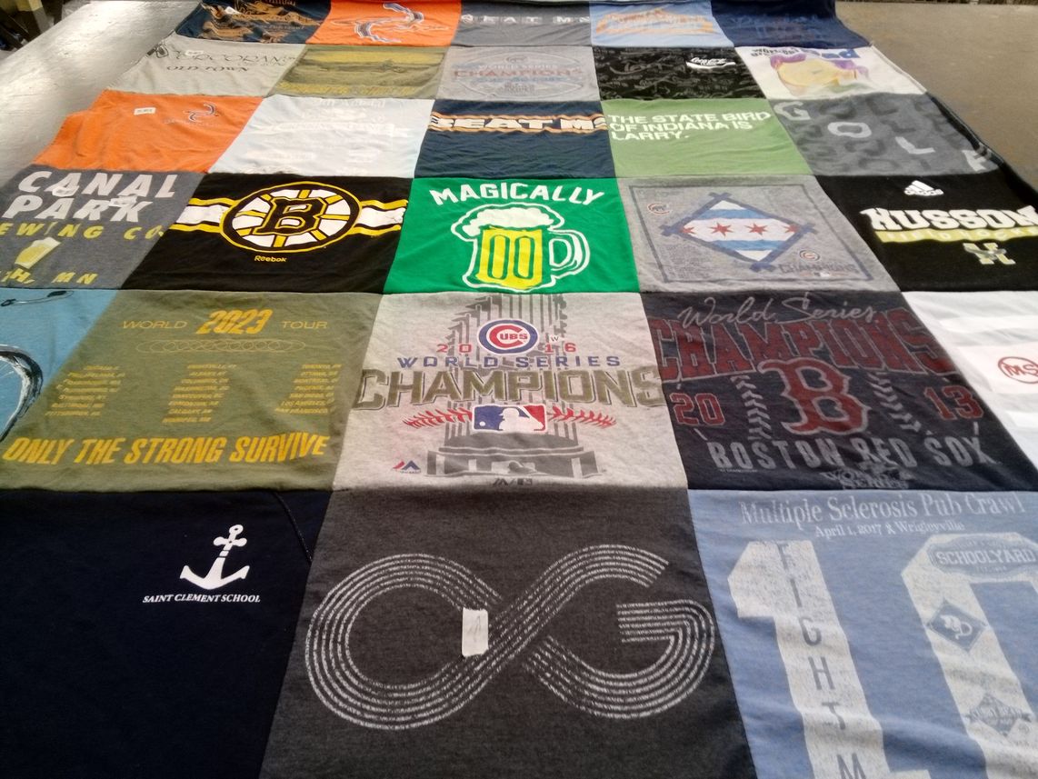 T-shirt quilt featuring boston red sox by Elizabeth from IL