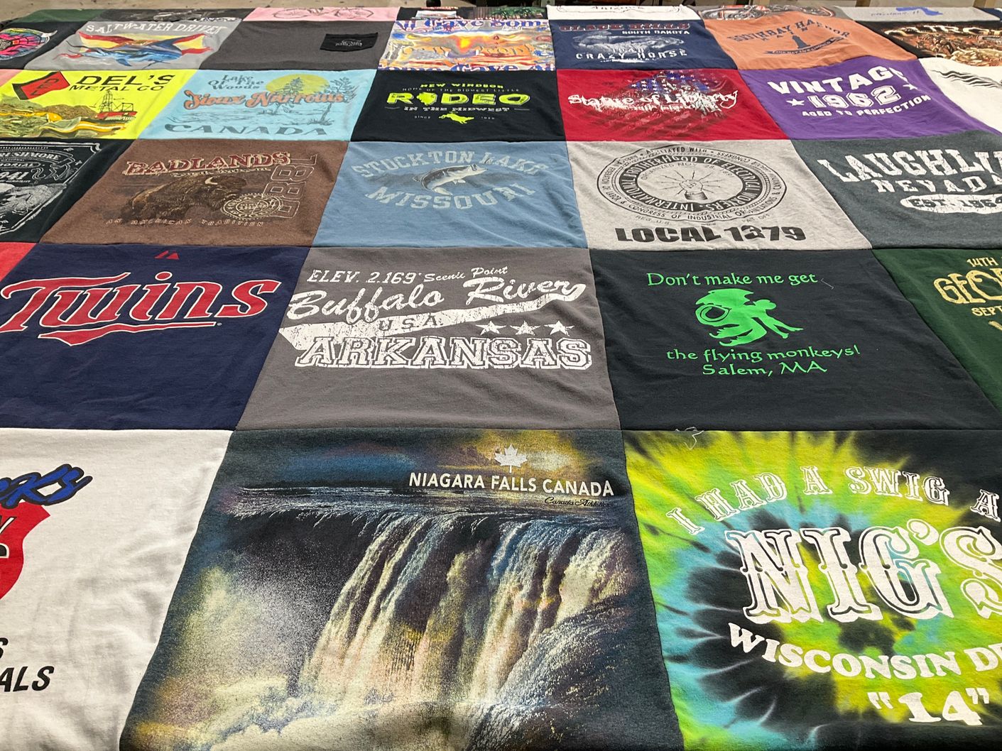 T-shirt quilt featuring minnesota twins by Tina from IL