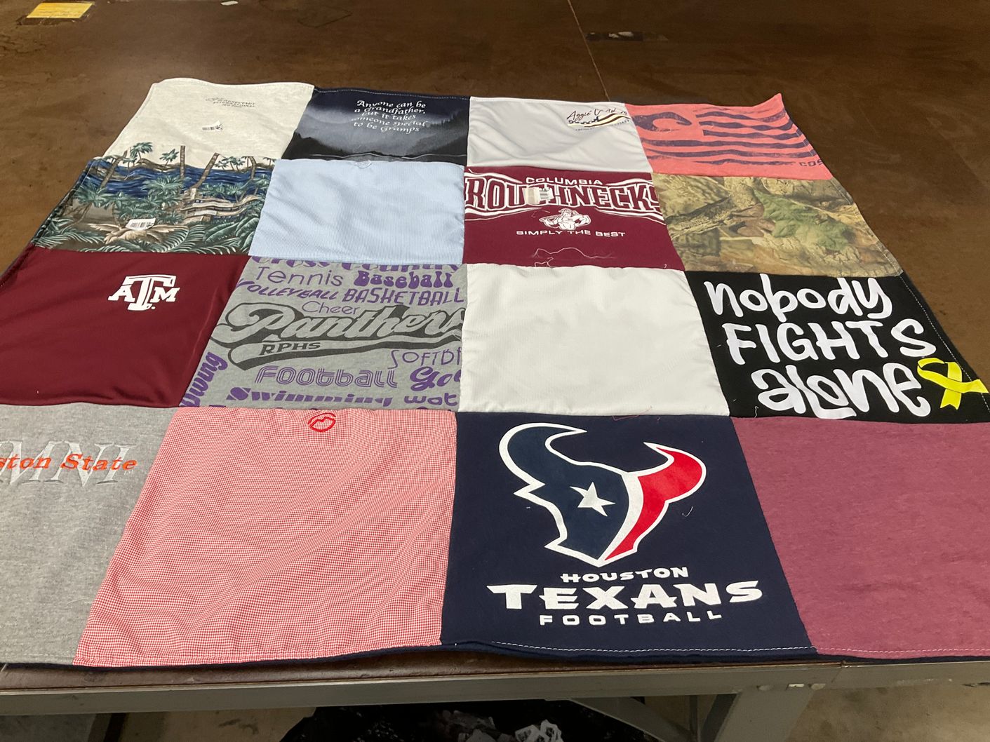 T-shirt quilt featuring houston texans football by Michael from TX