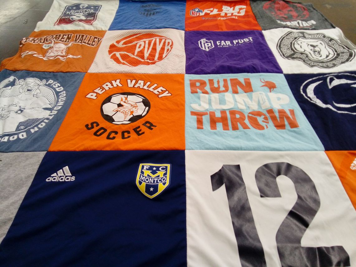 T-shirt quilt featuring f.c. montco by Megan from PA