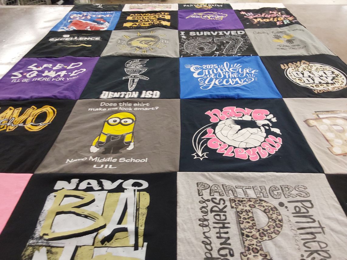 T-shirt quilt featuring navo volleyball by Robin from TX