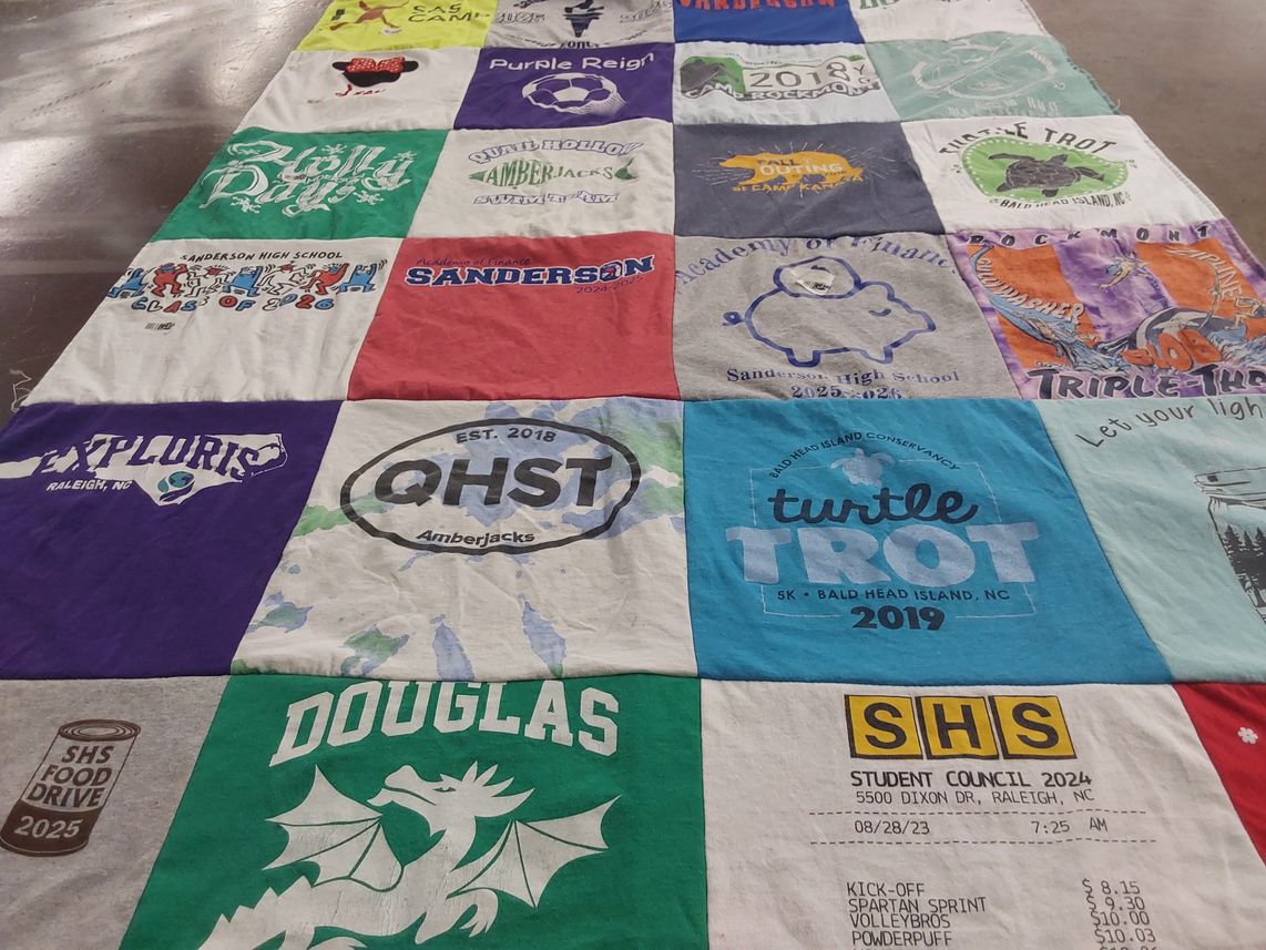 T-shirt quilt featuring amberjacks by Joelle from NC