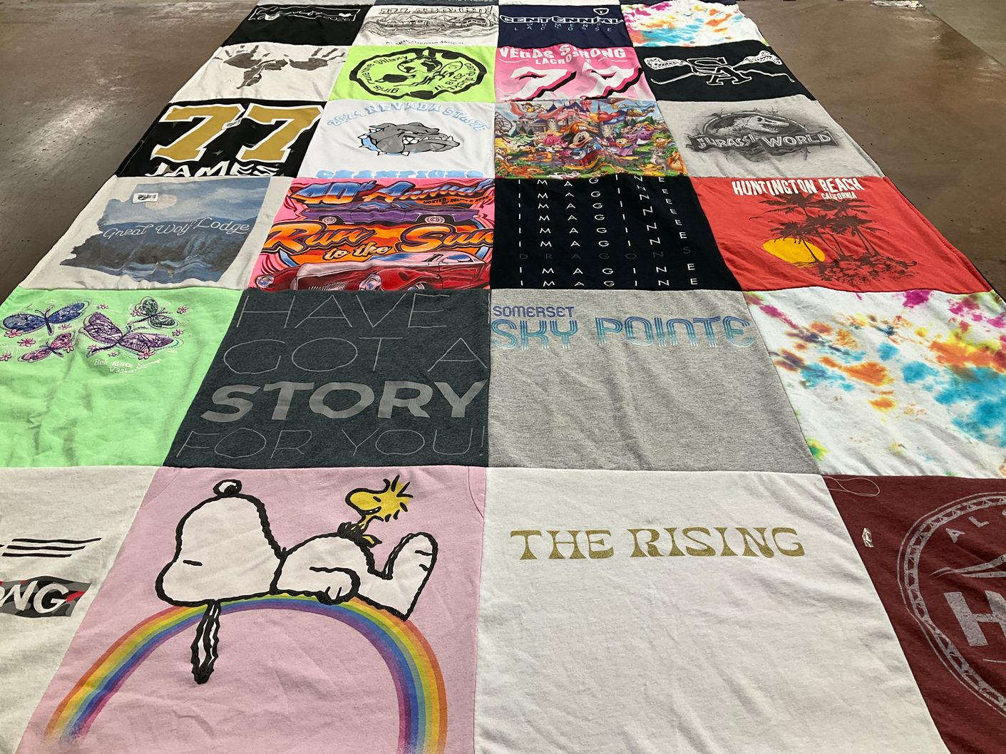 T-shirt quilt with travel, nature themes by Jeanine from NV