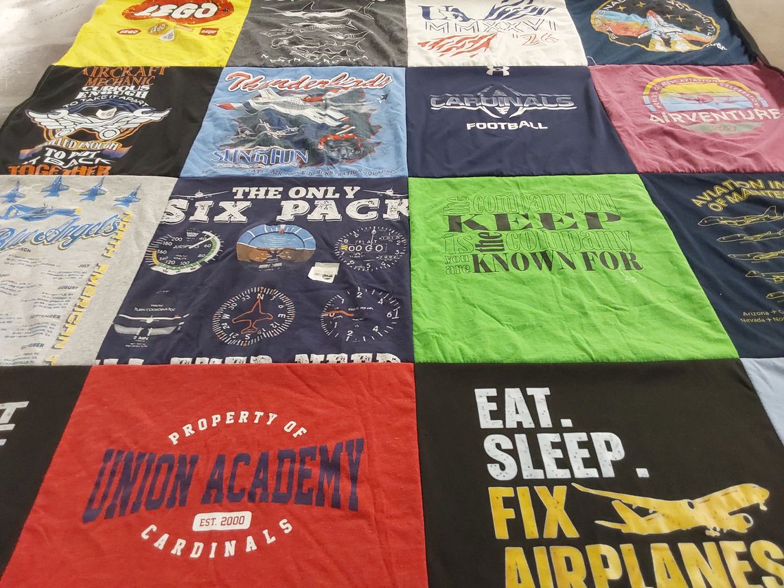 T-shirt quilt from union academy by Angela from NC