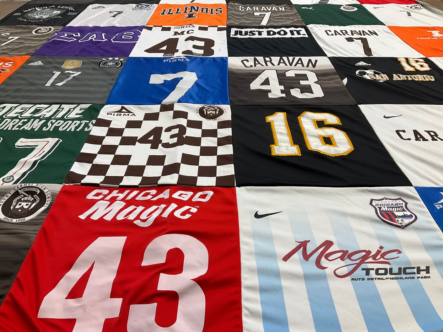 T-shirt quilt featuring chicago magic by Graciela from IL