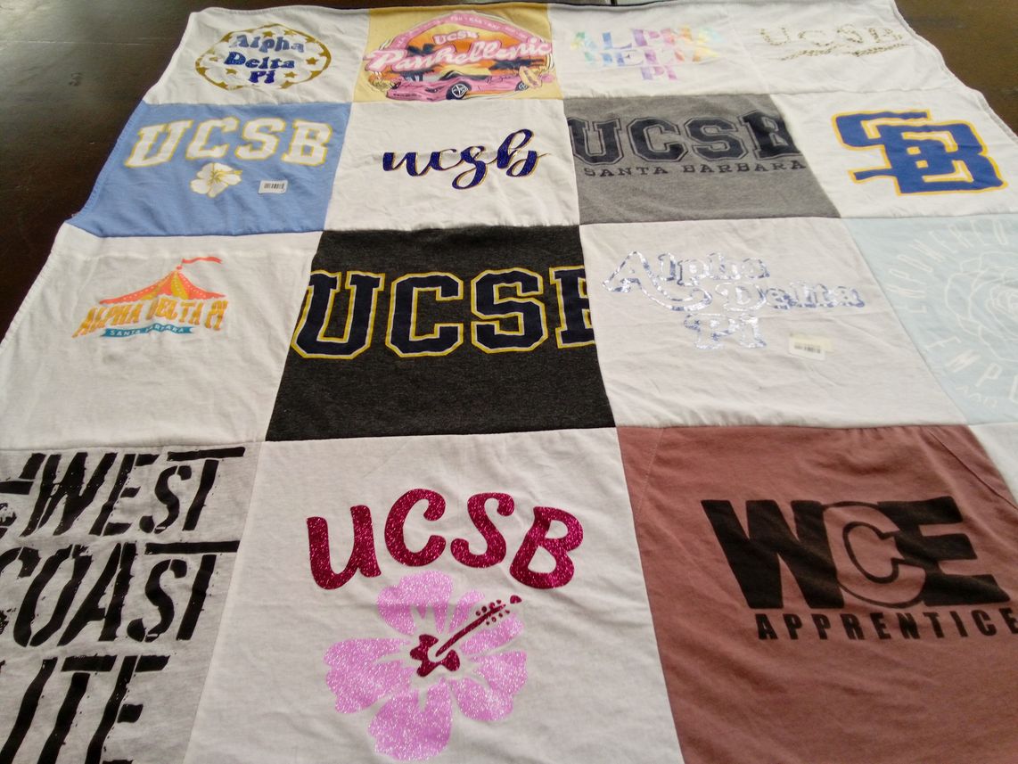T-shirt quilt from university of california, santa barbara by Angela from CA