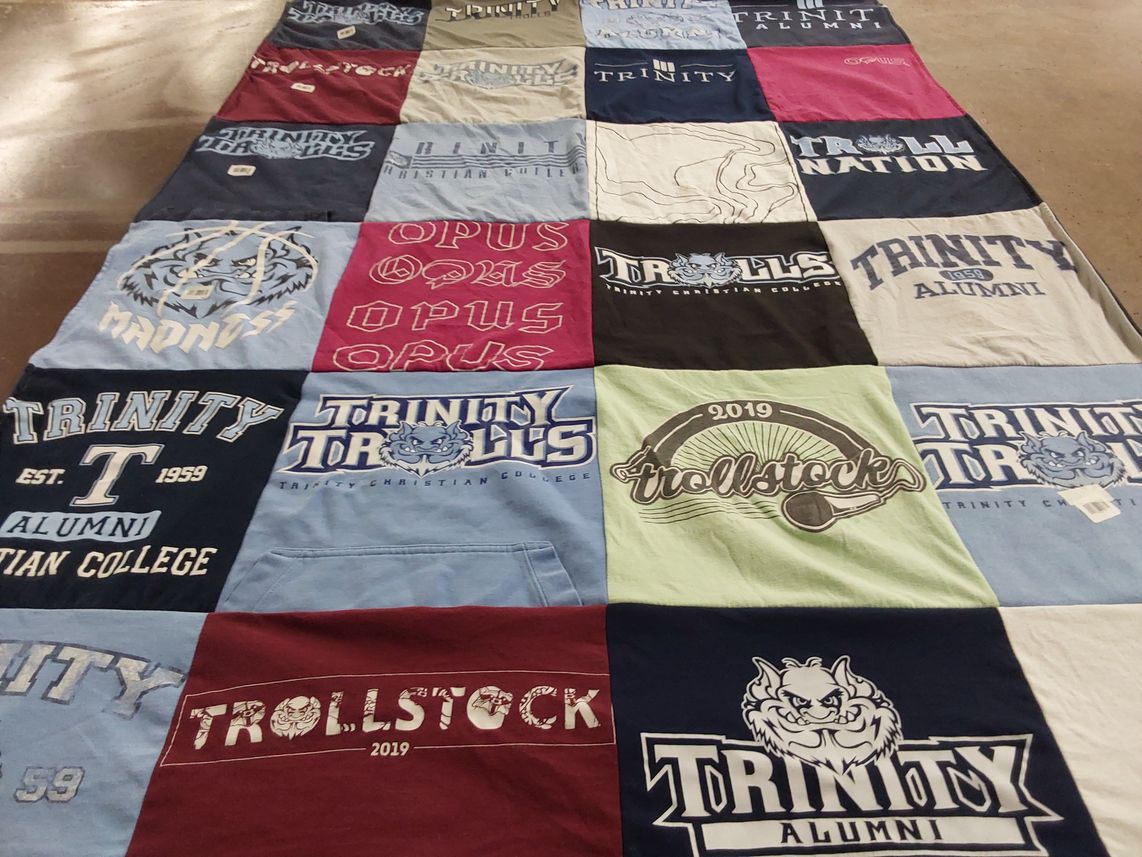 T-shirt quilt from trinity christian college by Deanna from IL