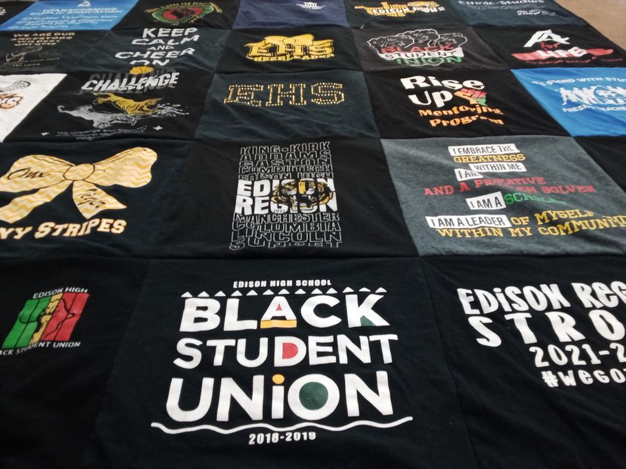 T-shirt quilt from edison high school by Lauren from CA