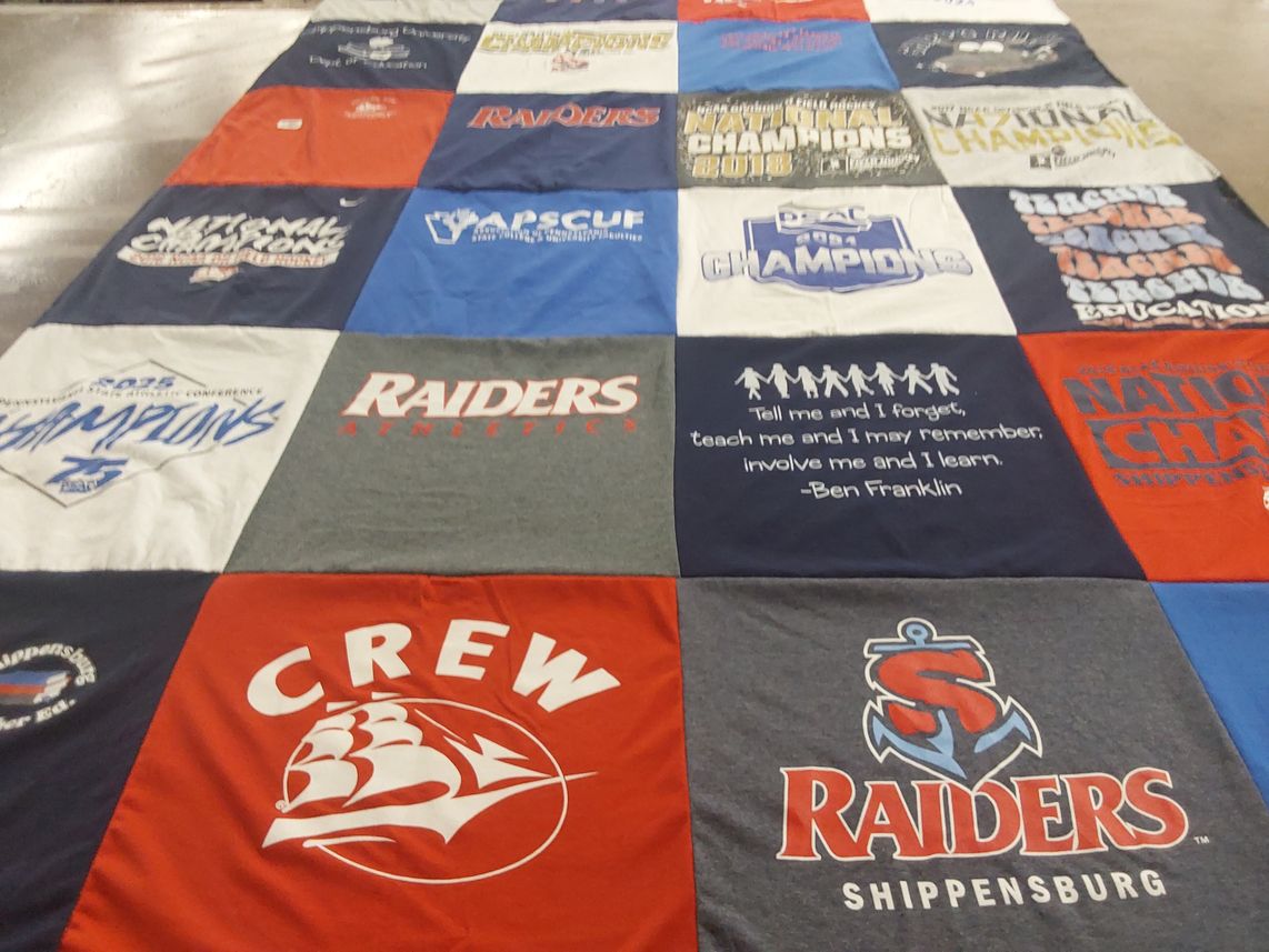 T-shirt quilt featuring raiders by Cheryl from PA
