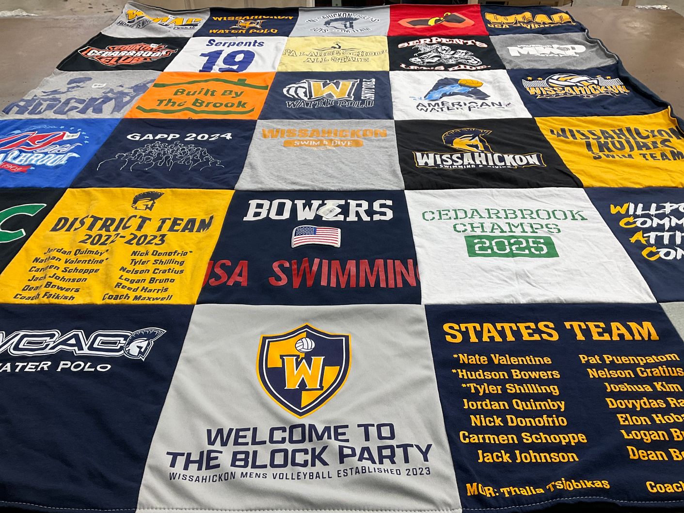 T-shirt quilt from wissahickon high school by MICHELLE from PA