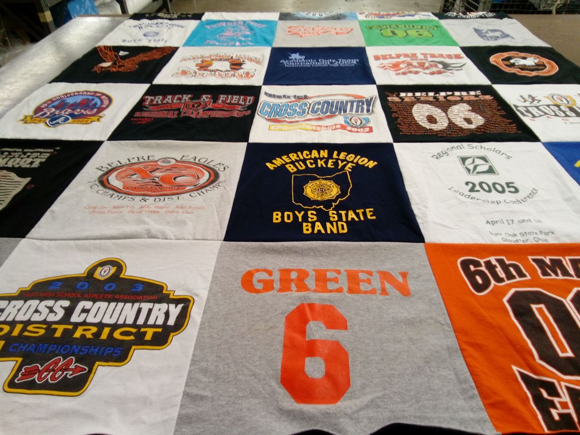 T-shirt quilt featuring brelpre eagles by Laura from NC
