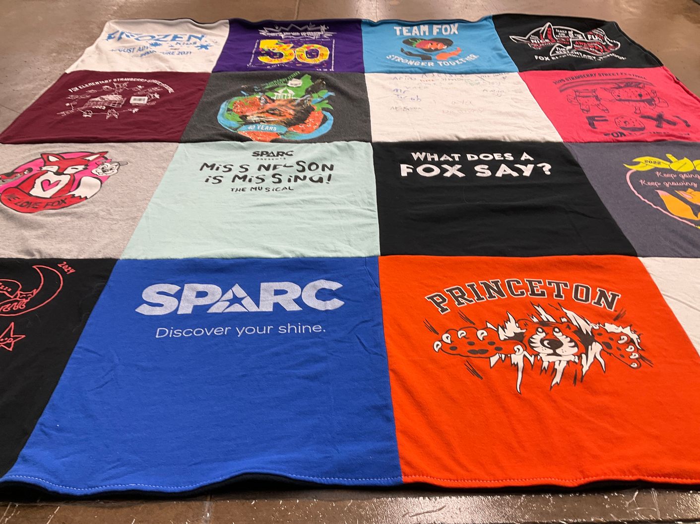 T-shirt quilt featuring team fox by Felipe from VA