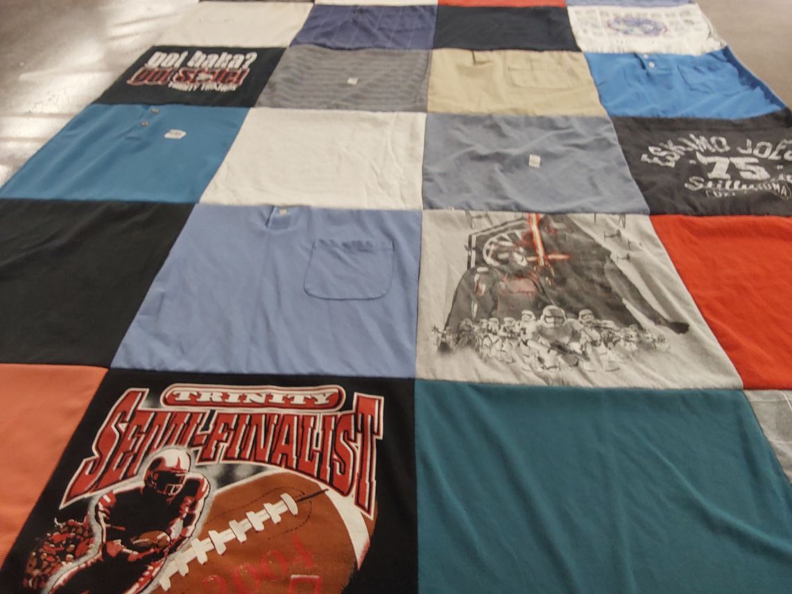 T-shirt quilt featuring >trinity university football team by Bobbie from TX