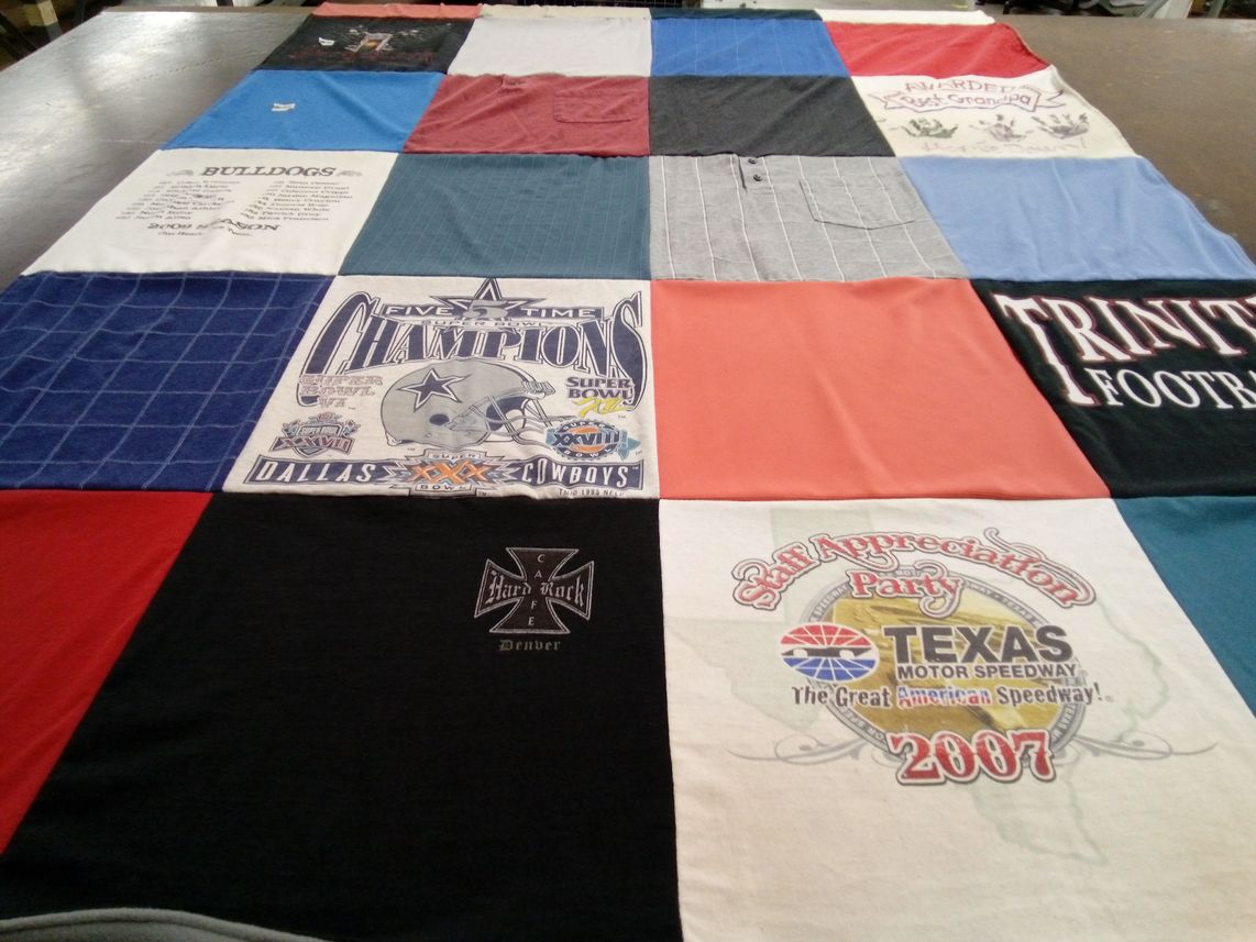 T-shirt quilt featuring dallas cowboys by Bobbie from TX