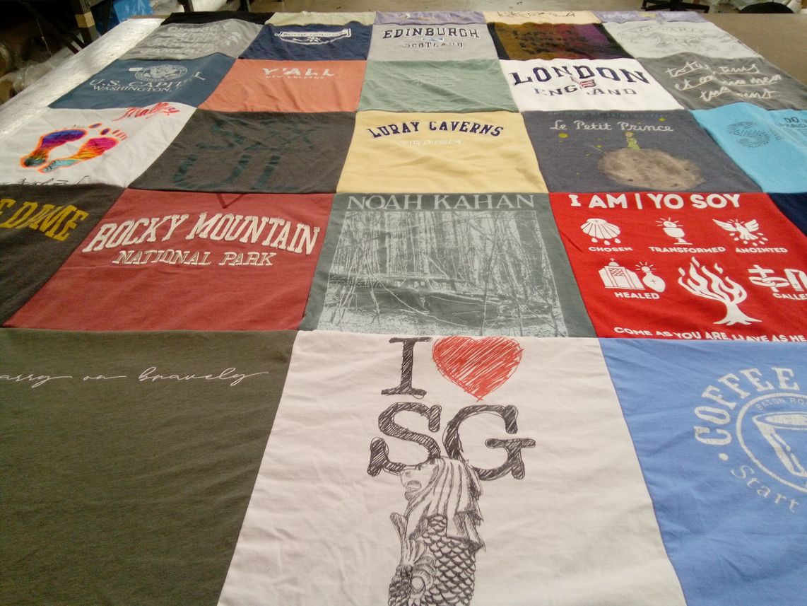 T-shirt quilt from university of notre dame by Mallory from TN