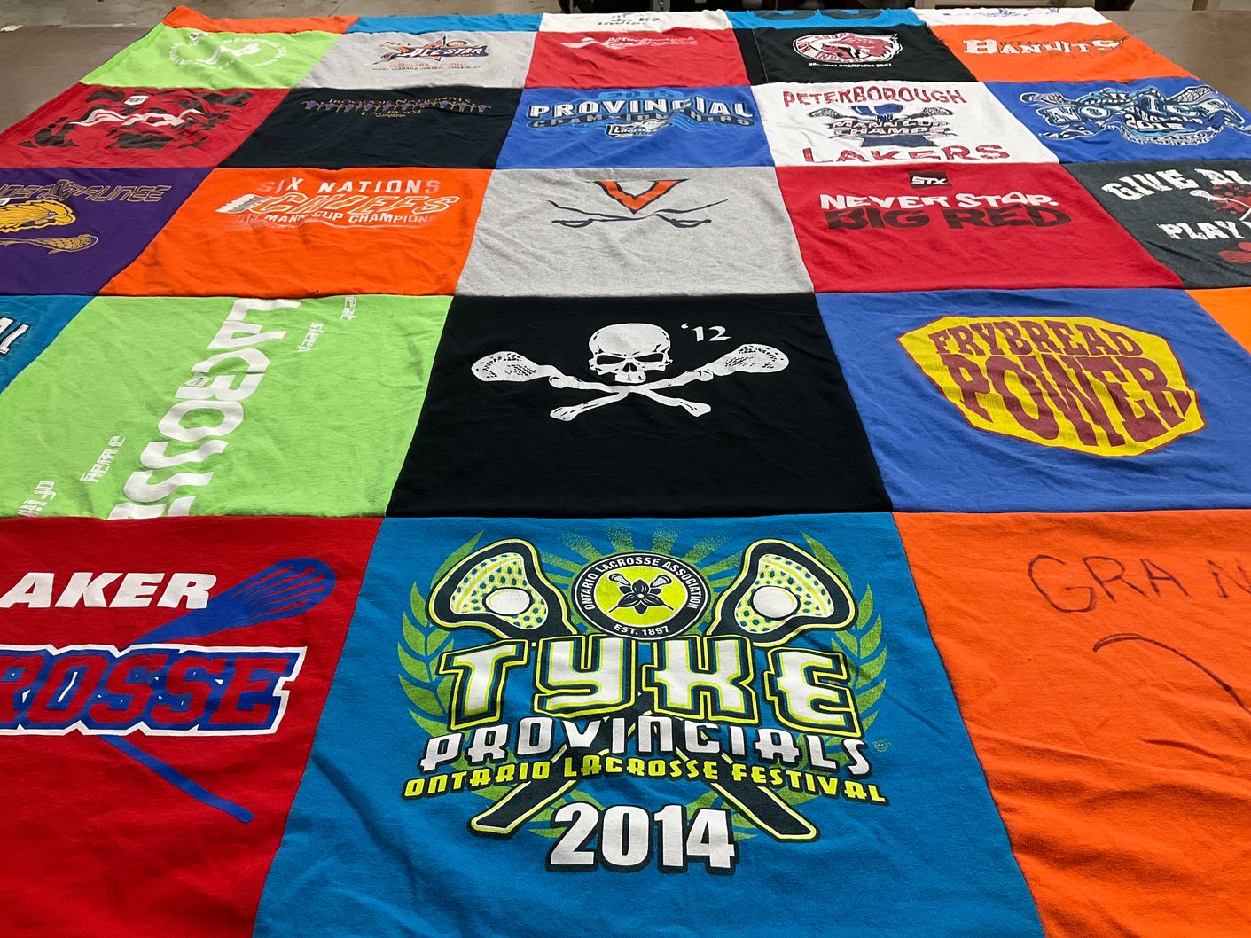 T-shirt quilt featuring six nations bantams, peterborough lakers by Danielle from NY
