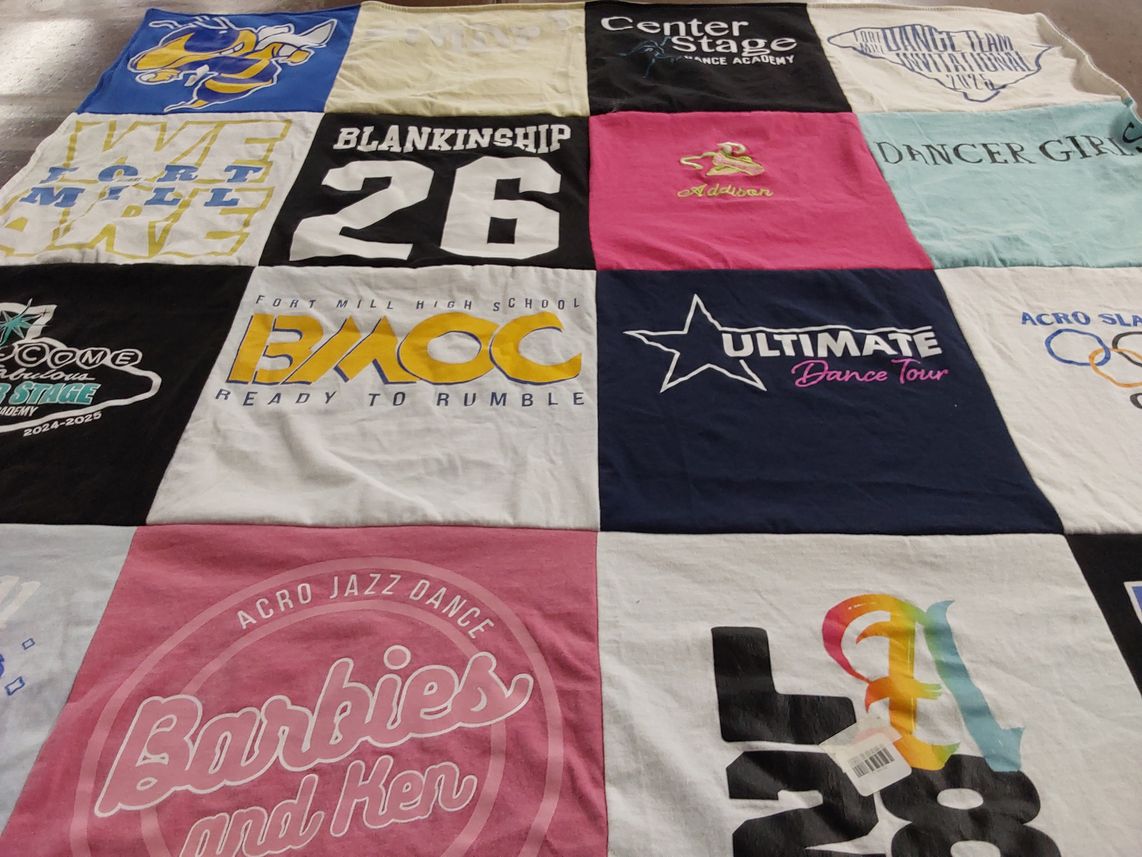 T-shirt quilt from fort mill high school by Liz from SC