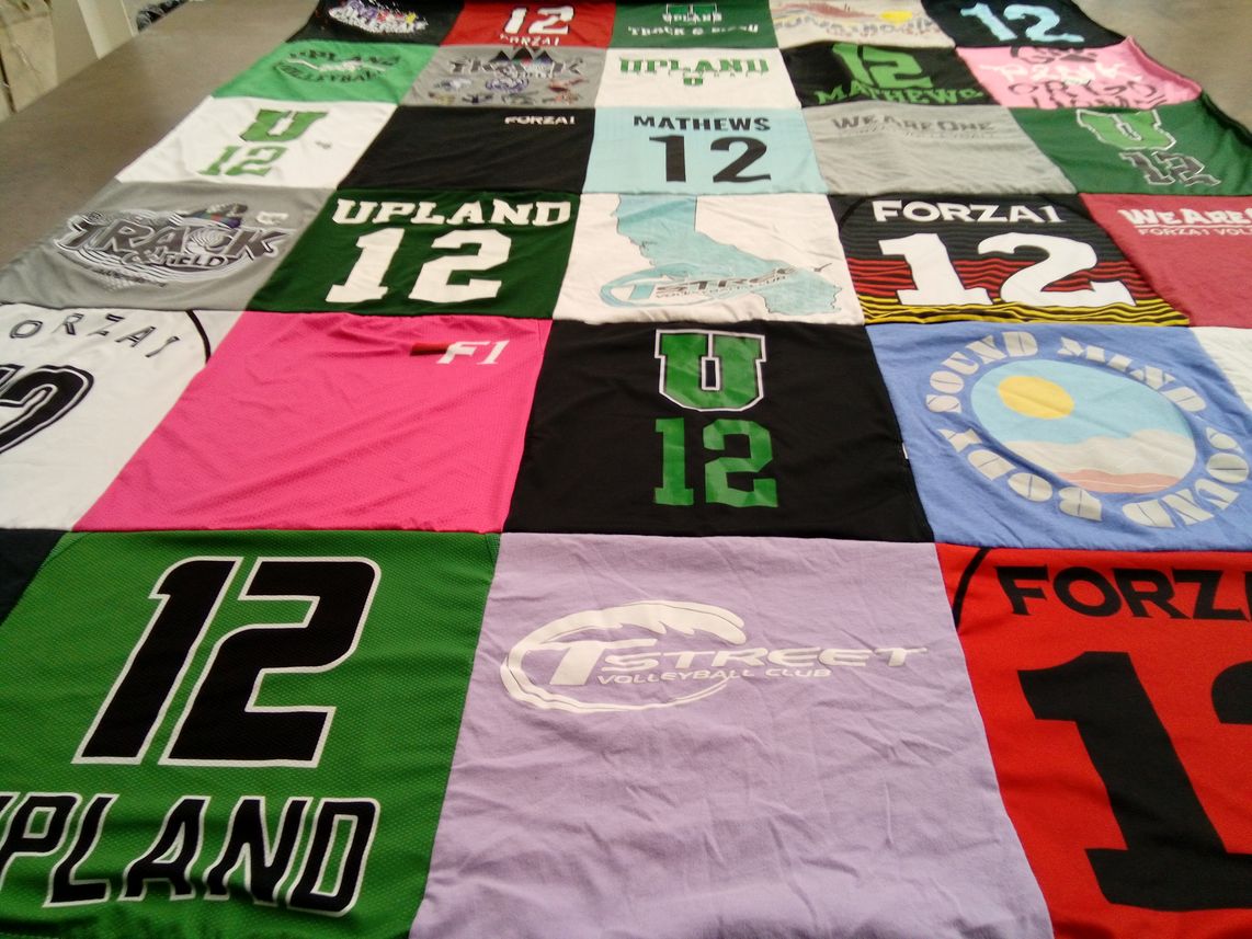 T-shirt quilt from upland high school by MELISSA from CA