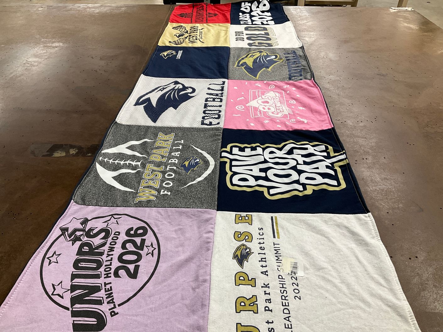 T-shirt quilt featuring west park football by Jennifer from CA