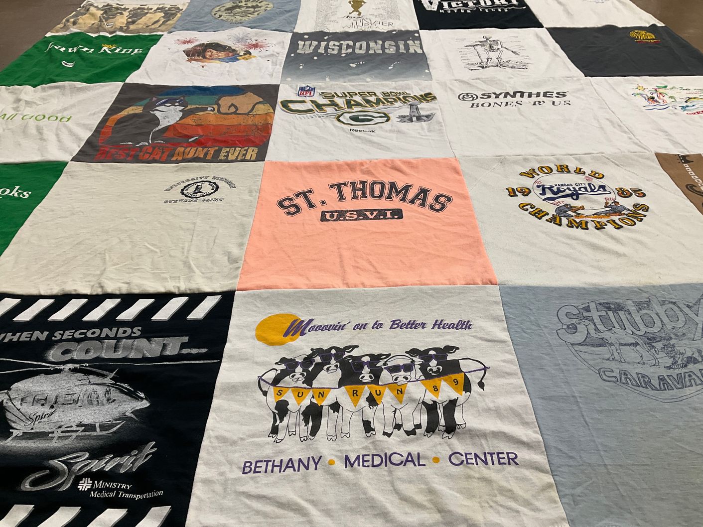 T-shirt quilt featuring kansas city royals by Debra from WI