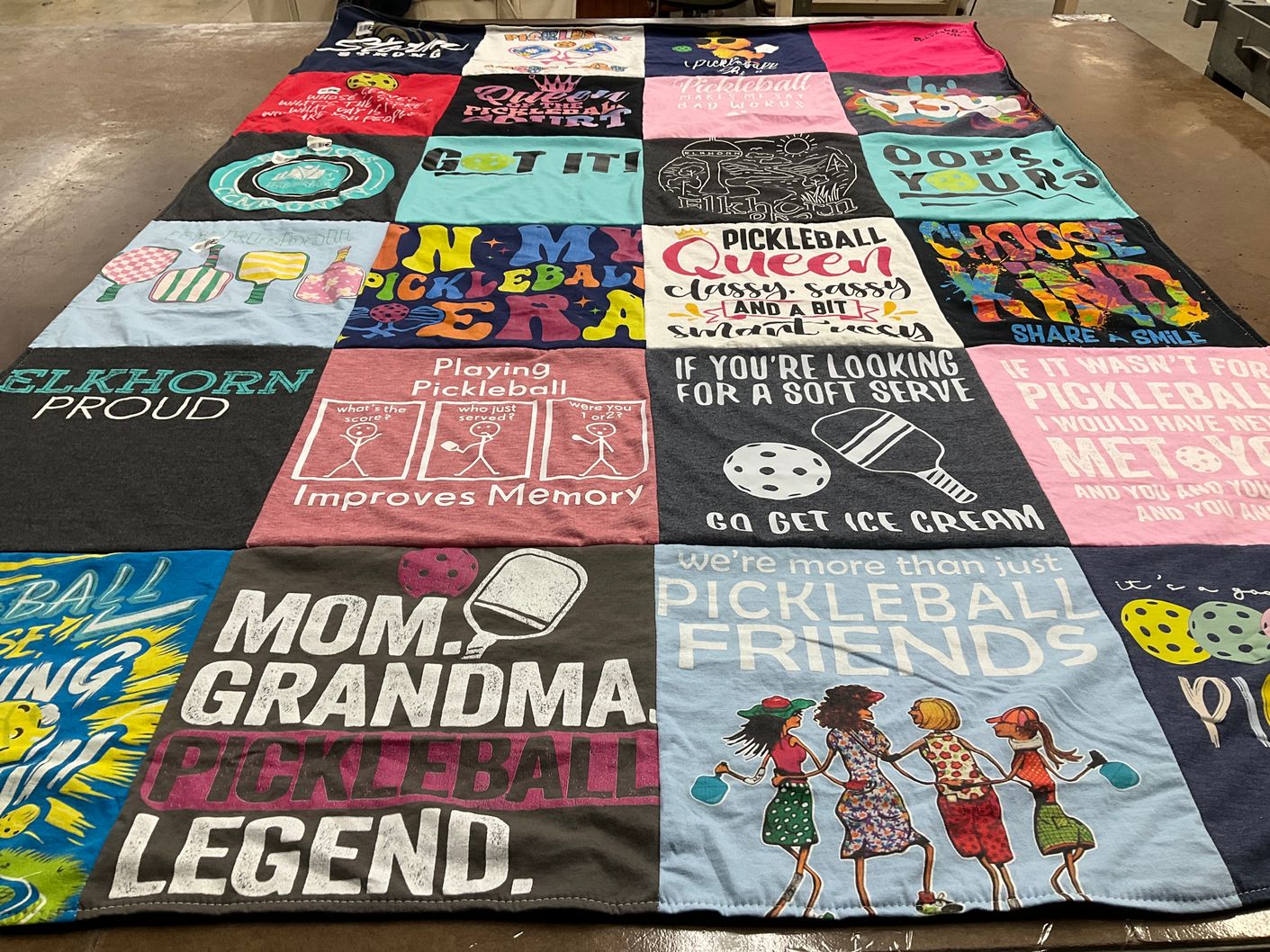 T-shirt quilt from elkhorn high school by Mimi from NE