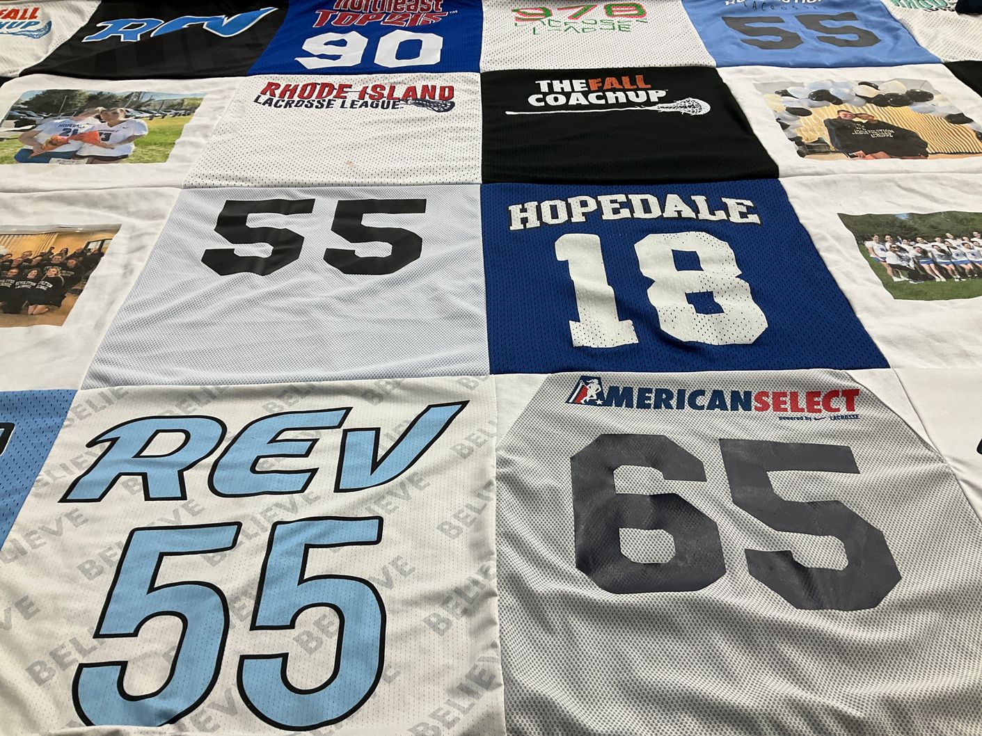 T-shirt quilt from hopedale high school by Ellen from MA