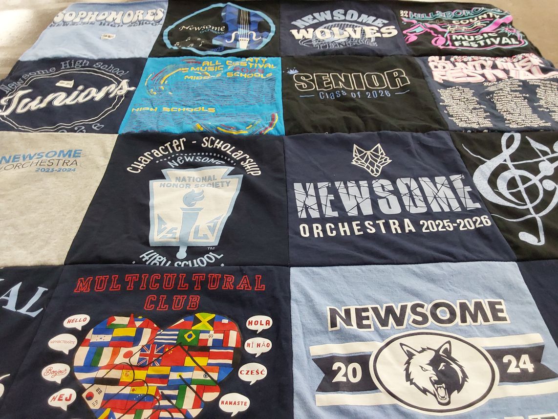 T-shirt quilt featuring newsome wolves by Jennifer from FL