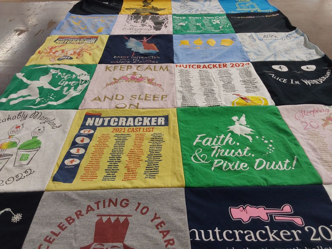 T-shirt quilt with theater, performance themes by Eric from MD
