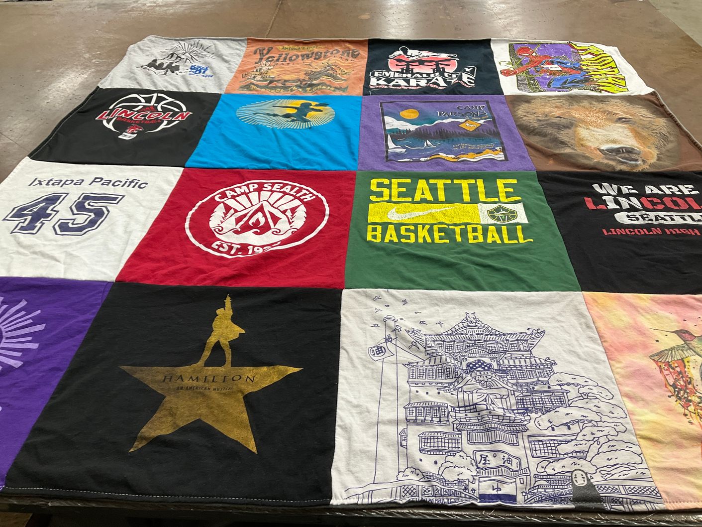 T-shirt quilt featuring seattle basketball by Doug from WA