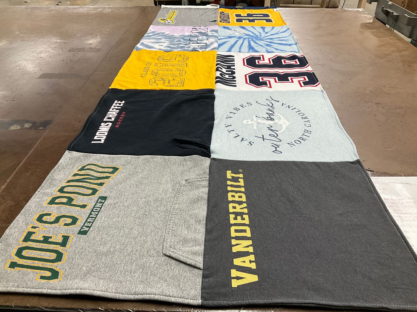 T-shirt quilt from vanderbilt university by Ava from CT