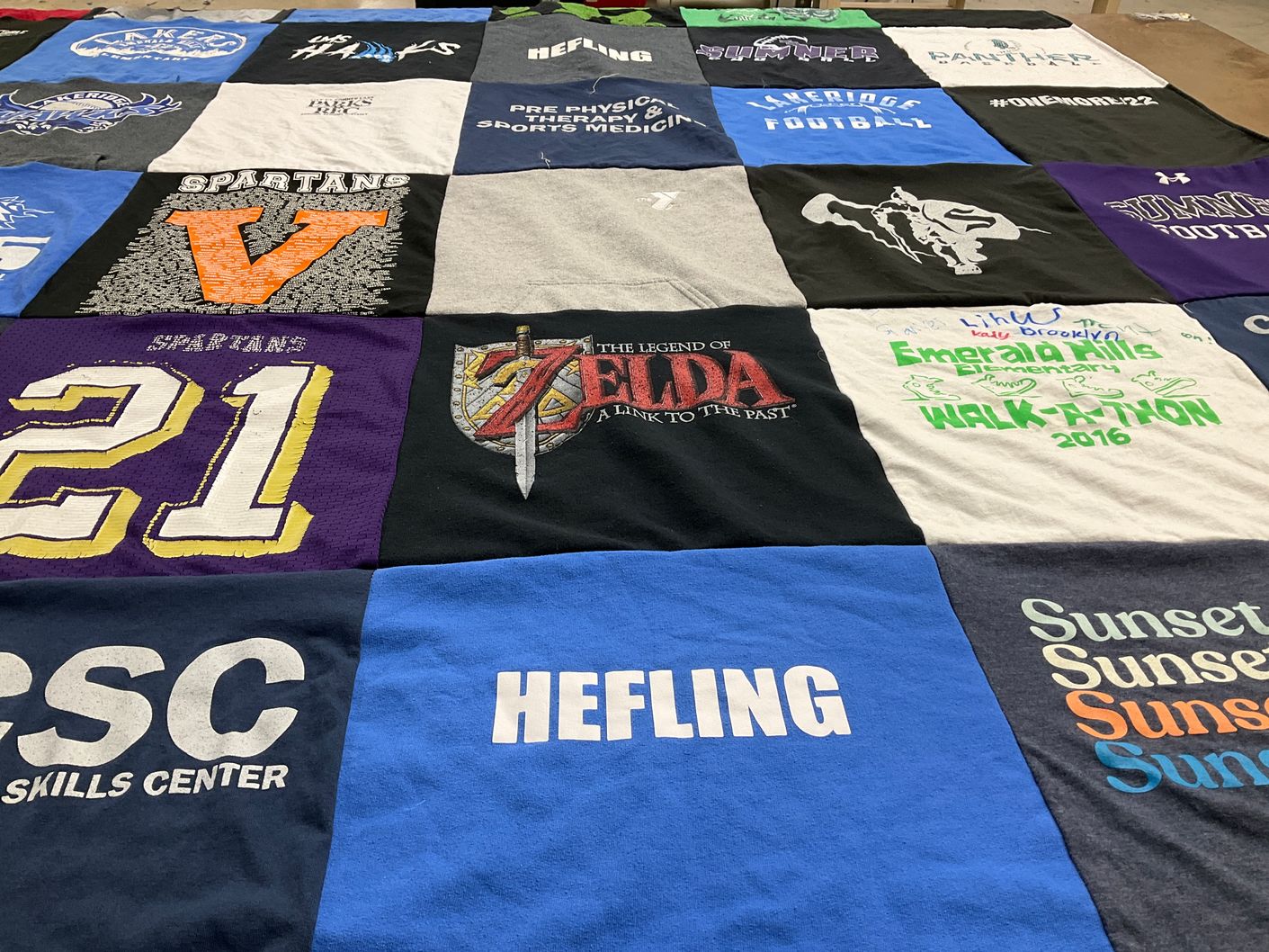 T-shirt quilt featuring spartan football team by christina from WA