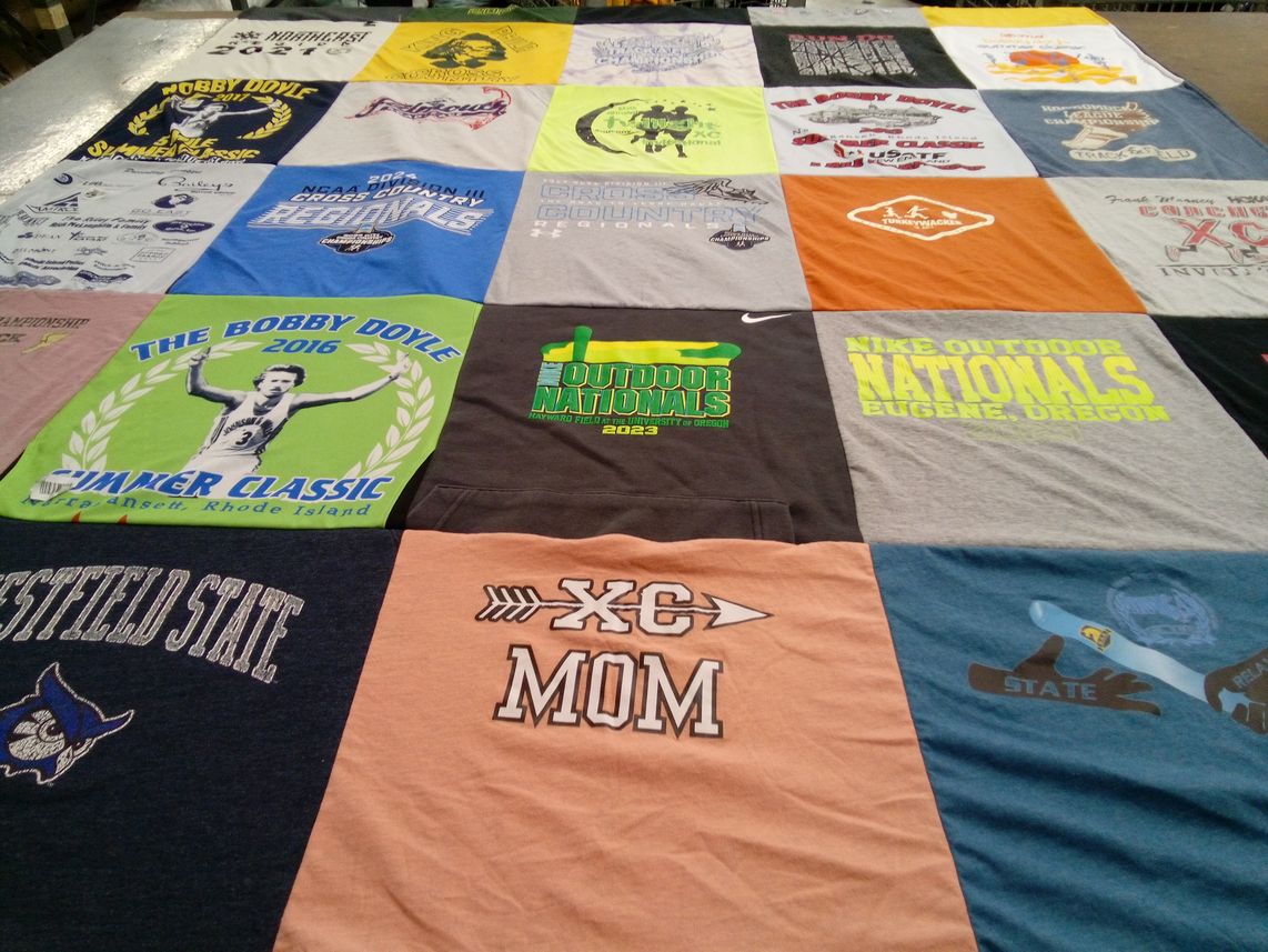 T-shirt quilt from westfield state university by Tracy from MA