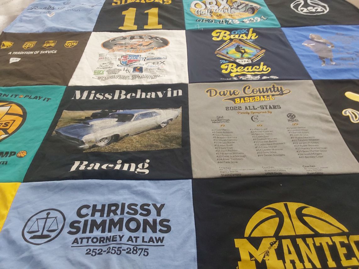 T-shirt quilt from manteo high school by Chrissy from NC