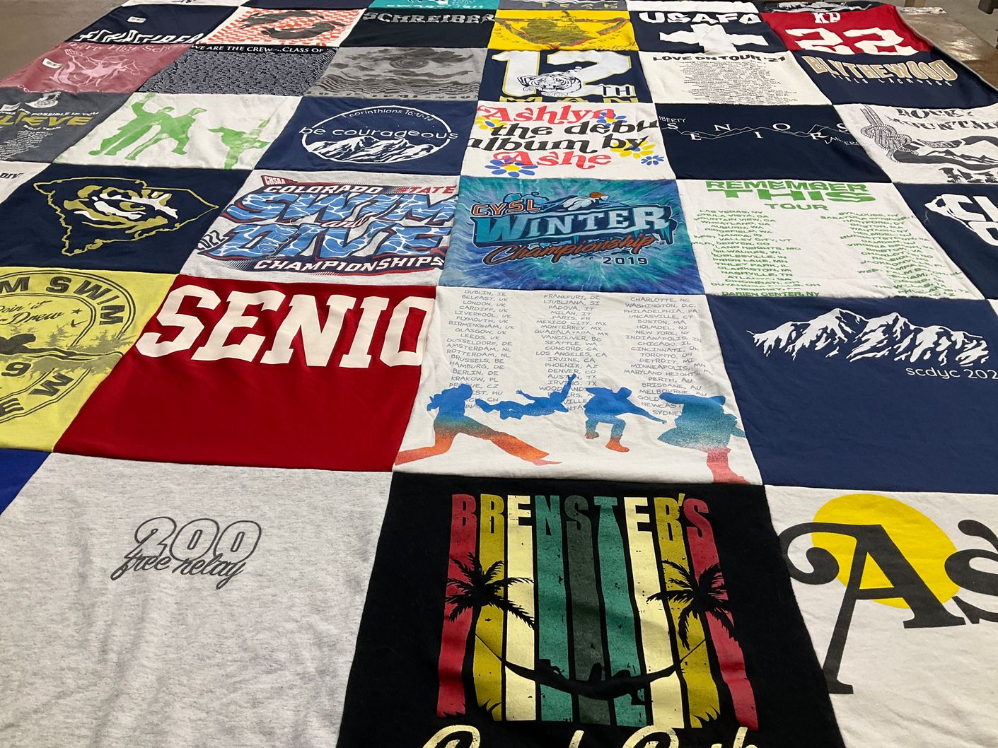 T-shirt quilt from colorado state university by Jennifer from CO