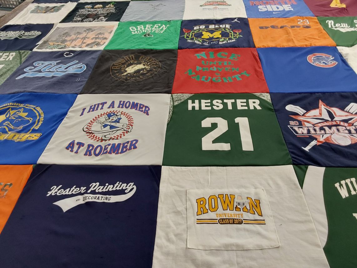 T-shirt quilt from rowan university by Heather from IL