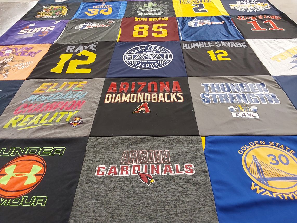 T-shirt quilt featuring arizona diamondbacks, arizona cardinals by Matthew from AZ