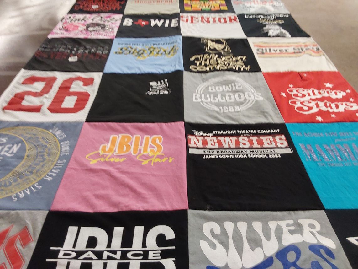 T-shirt quilt from james bowie high school by Amy from TX