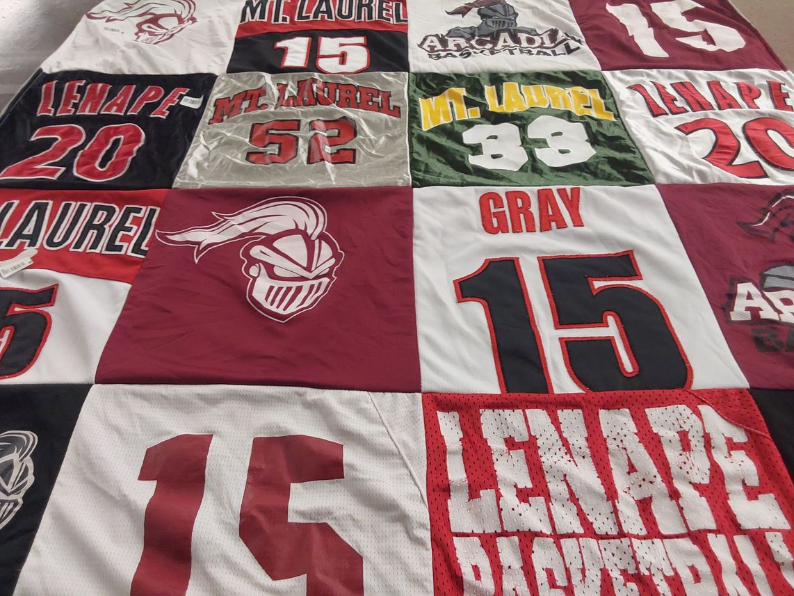 T-shirt quilt featuring arcadia basketball by Kelsey from VA
