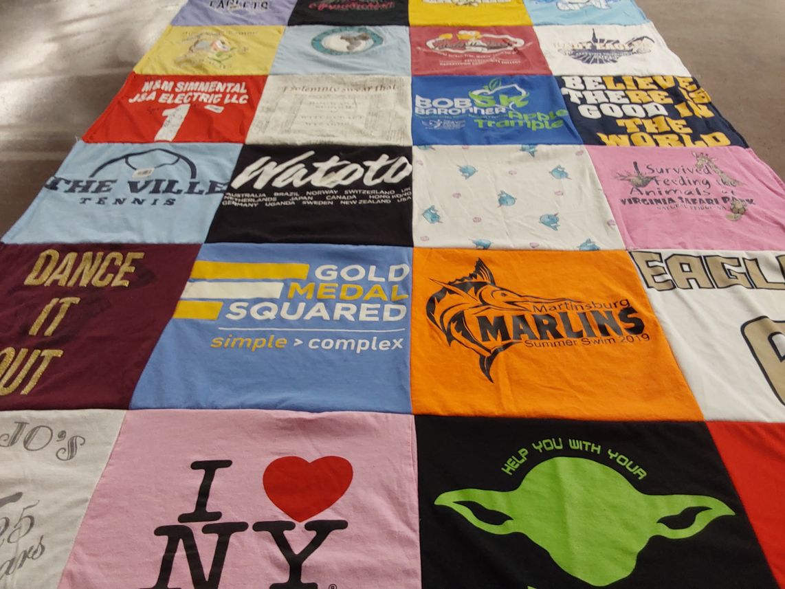 T-shirt quilt featuring martinsburg marlins by Marcy from WV