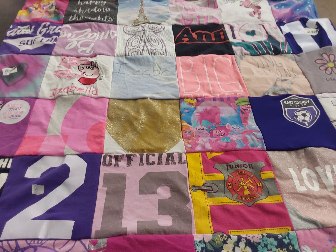 T-shirt quilt featuring east granby soccer by Cathi from CT