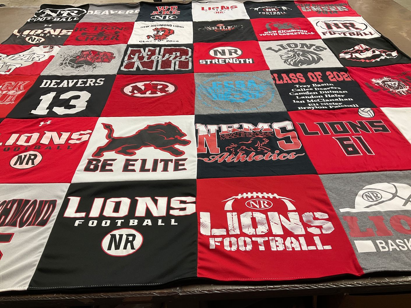 T-shirt quilt featuring new richmond lions football by Chasity from OH