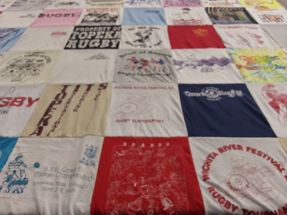 T-shirt quilt from louisiana state university by Randy from KS