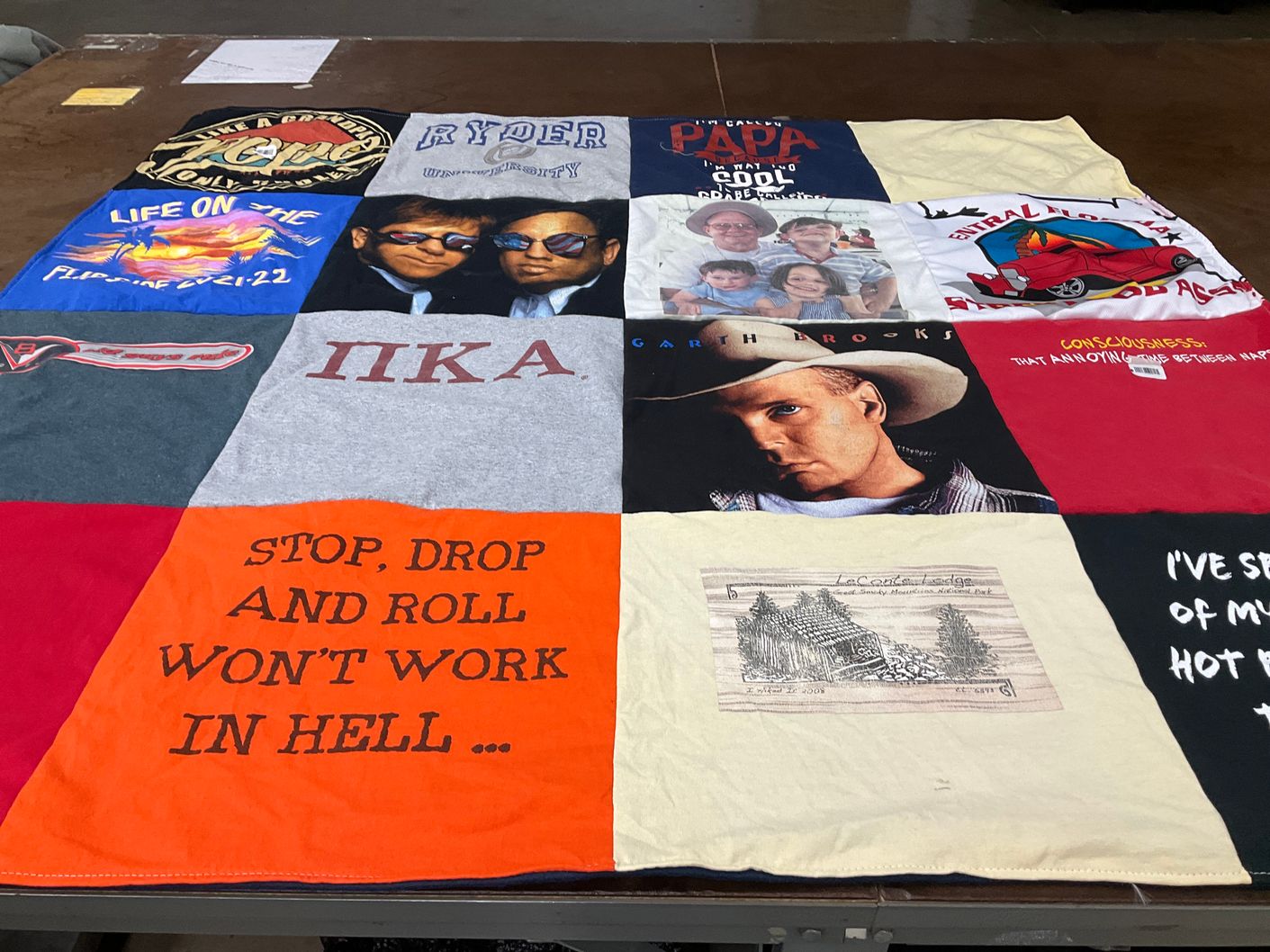 T-shirt quilt from ryder university by Kay from FL