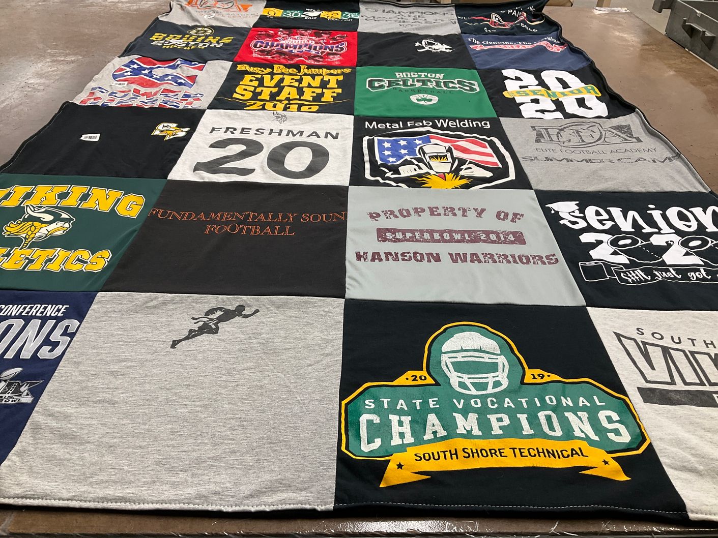 T-shirt quilt featuring boston celtics by TERESA from MA