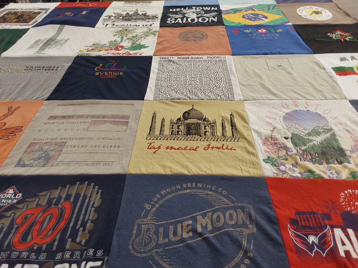 T-shirt quilt featuring washington nationals by Andrew from NC