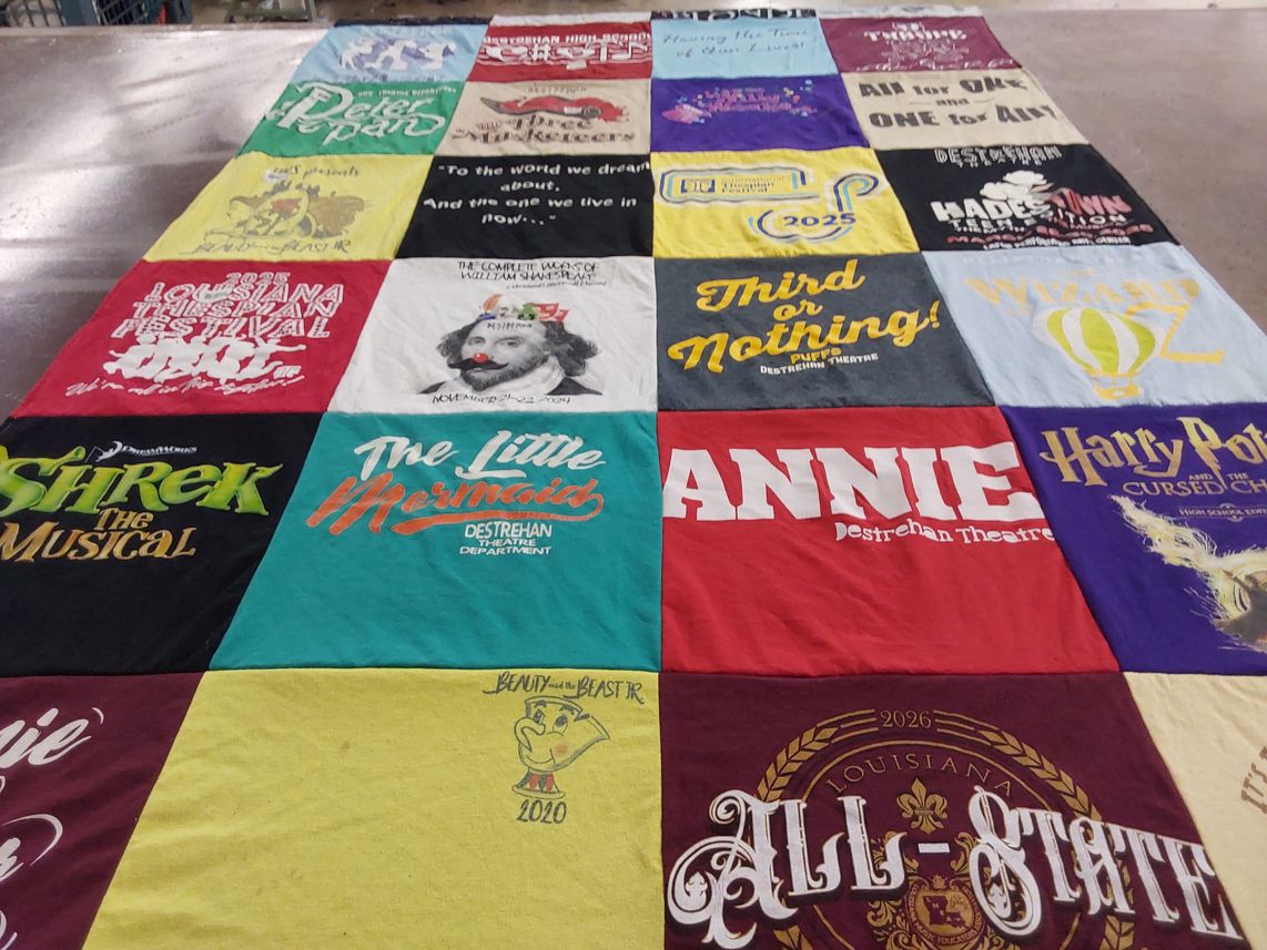 T-shirt quilt from destrahan high school by Stephanie from LA