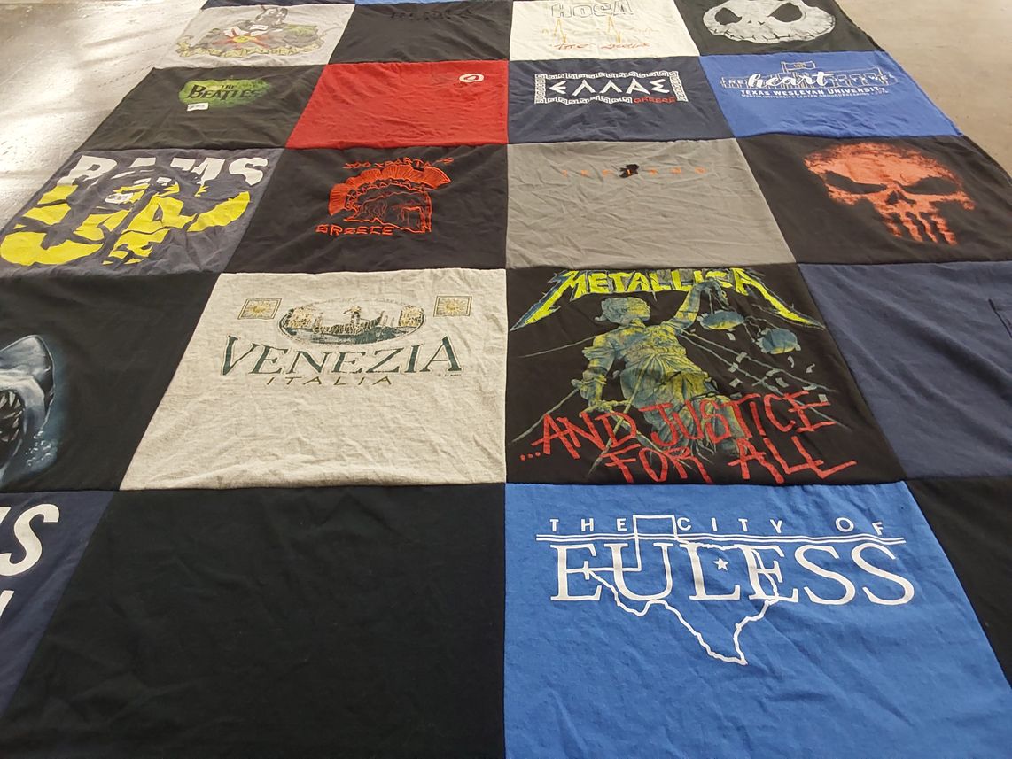 T-shirt quilt featuring los angeles rams by Melisa from TX