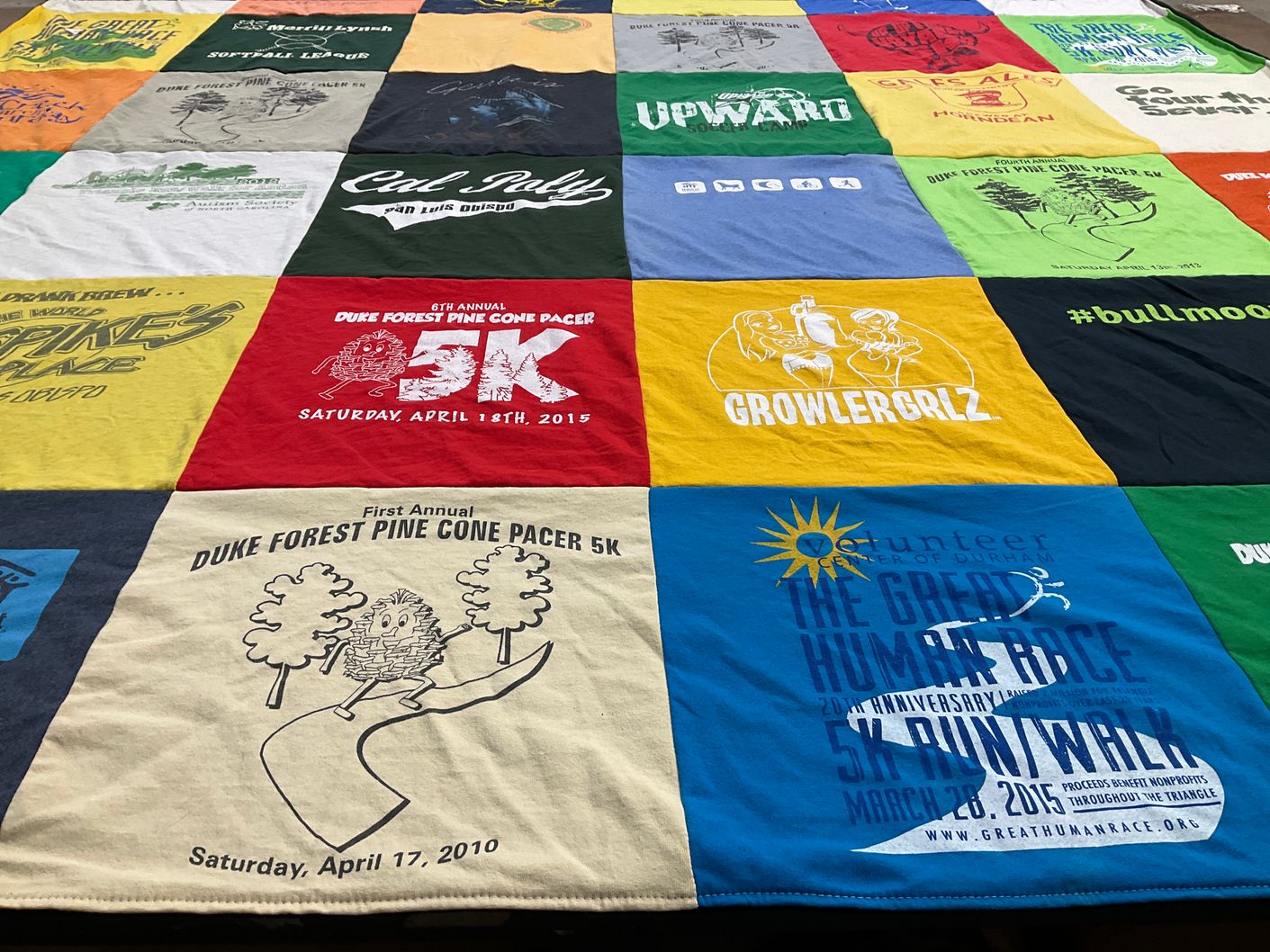 T-shirt quilt from california polytechnic state university by Deanna from NC