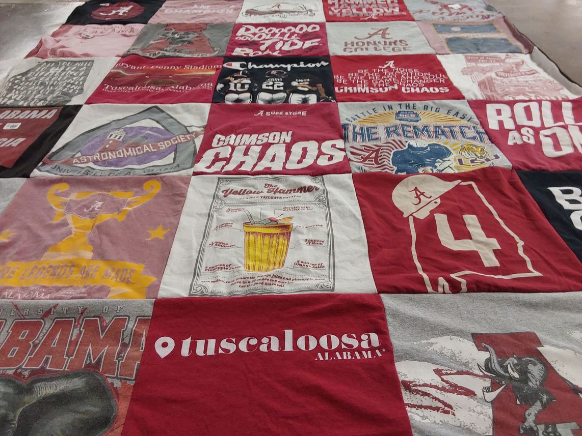 T-shirt quilt featuring alabama crimson tide by Luke from FL